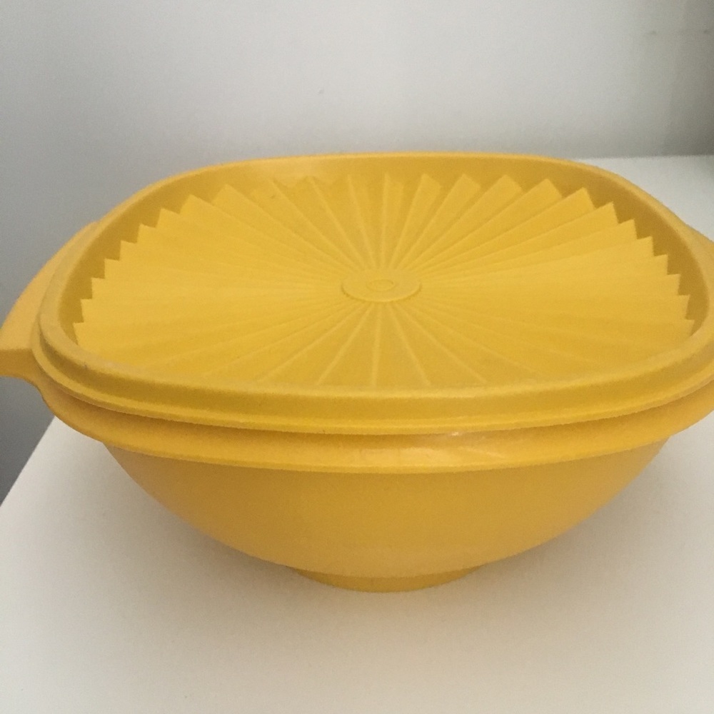 Vintage Tupperware Yellow Servalier Bowl